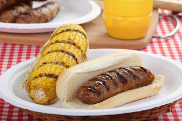 Grilled Bratwurst Meal