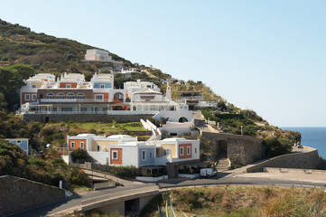 Italy. Houses on the island of Ponza