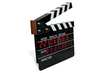 Naklejka premium Large electronic clapperboard with light-pipe timer