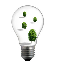 Clean energy, a light bulb