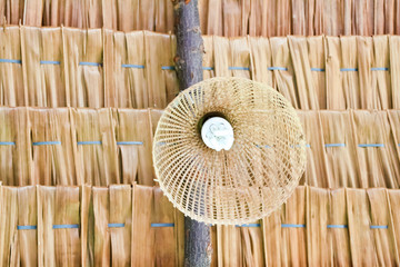 bamboo decorative lamp on the roof
