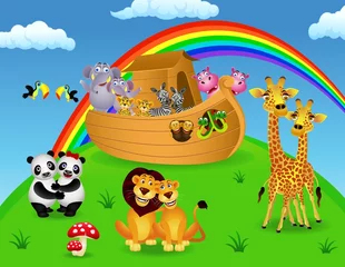 Kussenhoes Ark van Noach met dieren © matamu