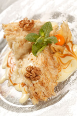 tasty pastry with caramel