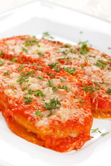 Aubergines with parmesan cheese