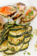 mussels with zucchini