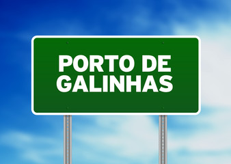 Green Road Sign - Porto de Galinhas