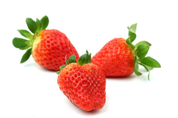 strawberry pile isolated
