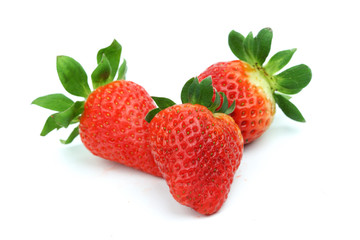 strawberry pile isolated