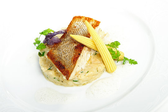 gebratenes zanderfilet,risotto,maisk&ouml;lbchen,