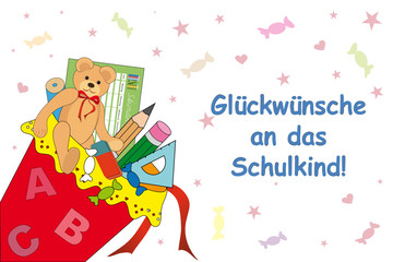 Glückwünsche an das Schulkind