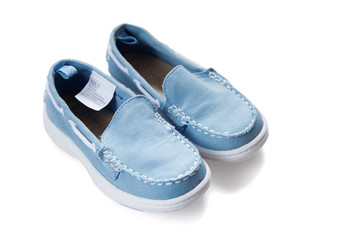 casual children's shoes on a white background