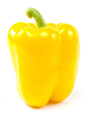 Fresh yellow pepper isolated on white [with clipping path]