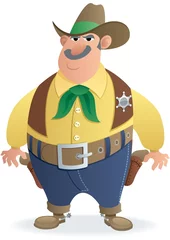 Keuken foto achterwand Wilde Westen Sheriff