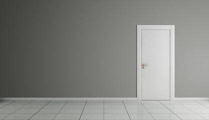 3d interno vuoto con porta