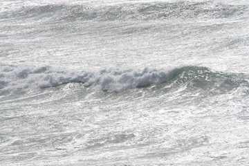 rough stormy coast with breaking waves
