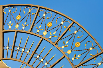 Metal forged grille gate