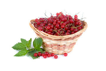 Fresh berries in a wicker basket