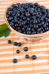 Fresh berries in a wicker basket