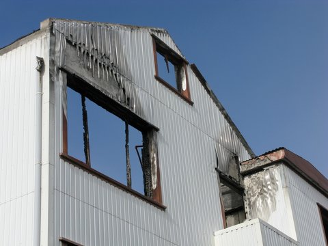 Brandschaden - Abgebranntes Haus