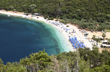 Fototapeta na wymiar Plaża Antisamos 'na' wyspie Kefalonia w Grecji