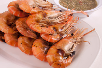 Shrimp, grilled seafood