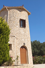 Fototapeta na wymiar Traditional towerhouse located at Kefalonia island in Greece