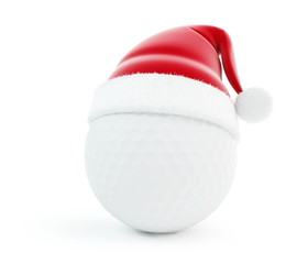 santa hat golf ball