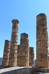 Temple of Apollo at ancient Delphi site in Greece