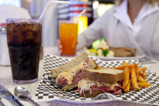 Diner-style Reuben sandwich