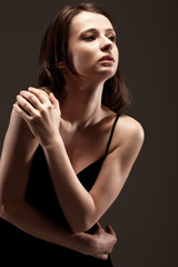 Naklejka premium beautuful woman studio portrait