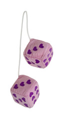 Fuzzy Pink Heart Dice