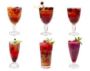collection berry  cocktail .isolated