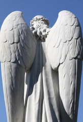 rear view of angelic figure, Italy