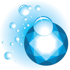Topaz with drops