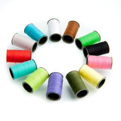 Colored threads for sewing machine