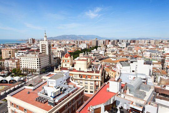 Blick auf Malaga, Spanien