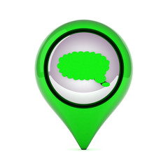 picture a beautiful, green, glossy icons on white background