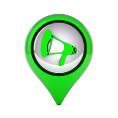 picture a beautiful, green, glossy icons on white background