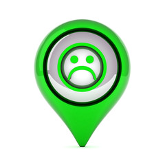 picture a beautiful, green, glossy icons on white background