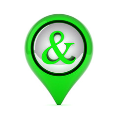 picture a beautiful, green, glossy icons on white background