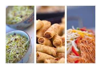 Cuisine chinoise, cuisine asiatique, nems, soja, nouilles