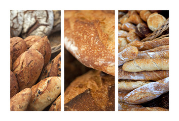 Pain, pain de campagne, baguette, boulanger, boulangerie, mie