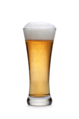 beer into glass