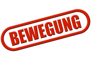 Fototapeta premium Stempel rot rel BEWEGUNG