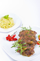 gegrilltes Nackenkotelett mit Kräuter