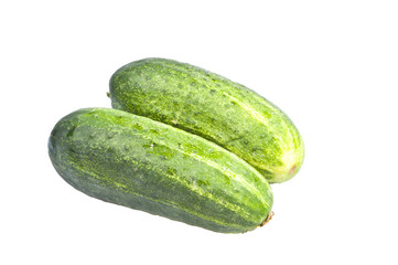 Cucumbers isolated on white background