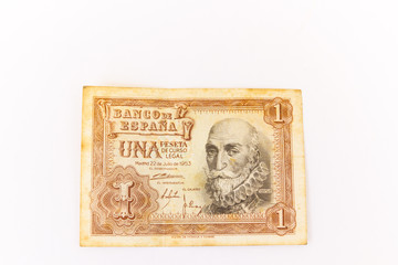 Billete antiguo de papel