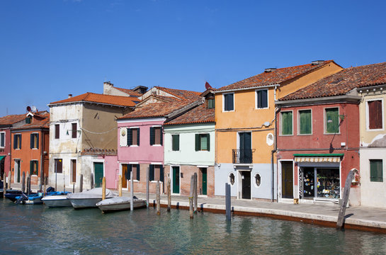 Colerful Houses In Murano Venice