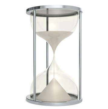 Hourglass. Hourglass made of Metal. Sand