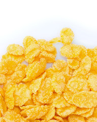 tasty cornflakes isolated on white